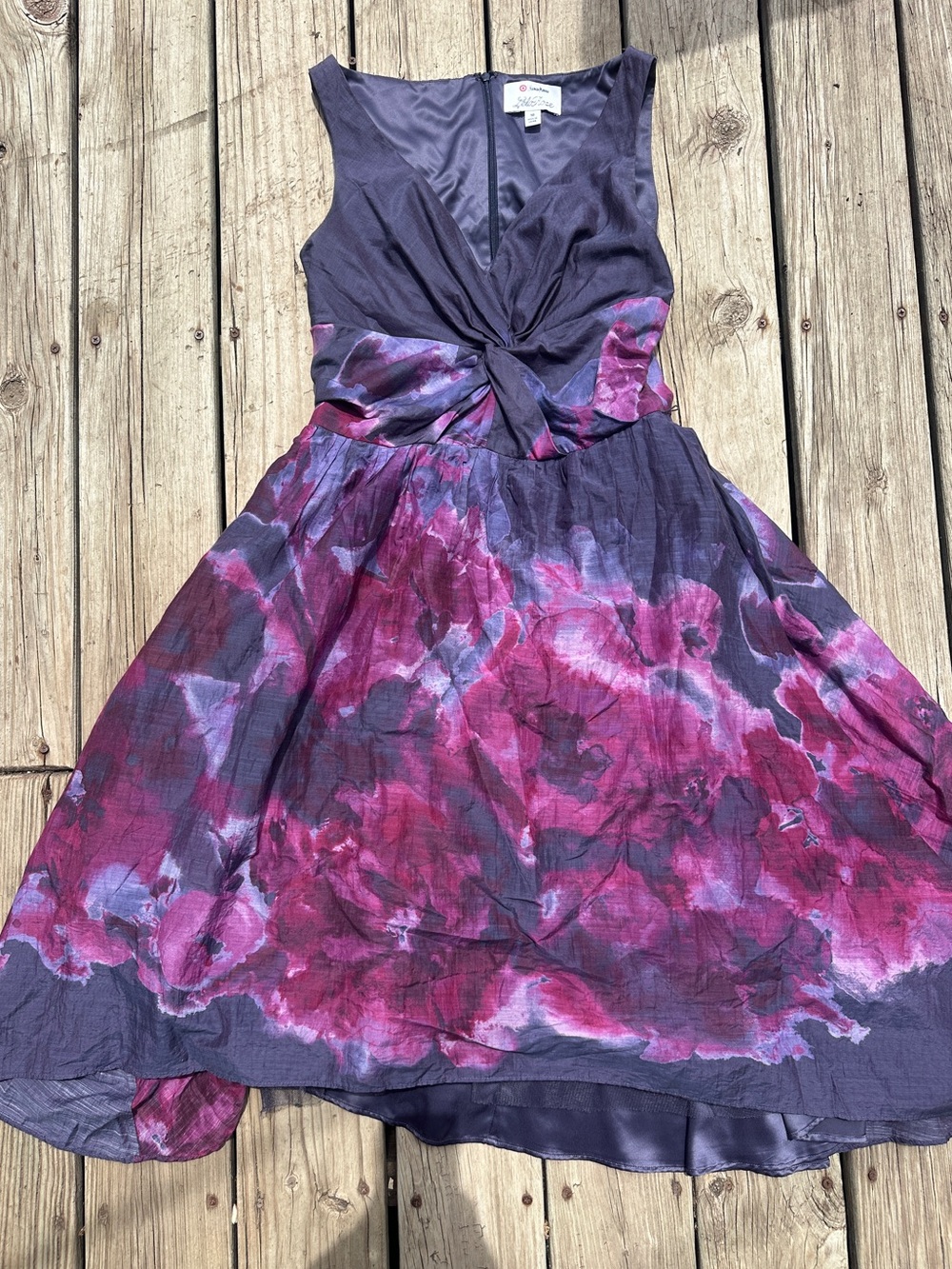 Target Neiman Marcus Lela Rose Watercolor High-Low Dress Womens, Size 10